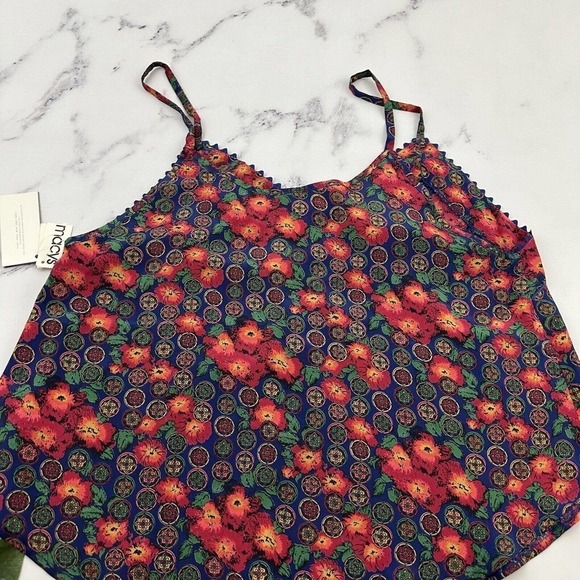 R Michael Alan Womens Vintage 3 Piece Pajama Set Size M NOS Red Blue Robe Pjs - Picture 15 of 16